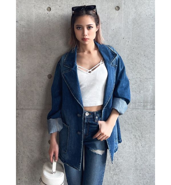 GYDA「デニムテーラードジャケット」|テーラードジャケット|