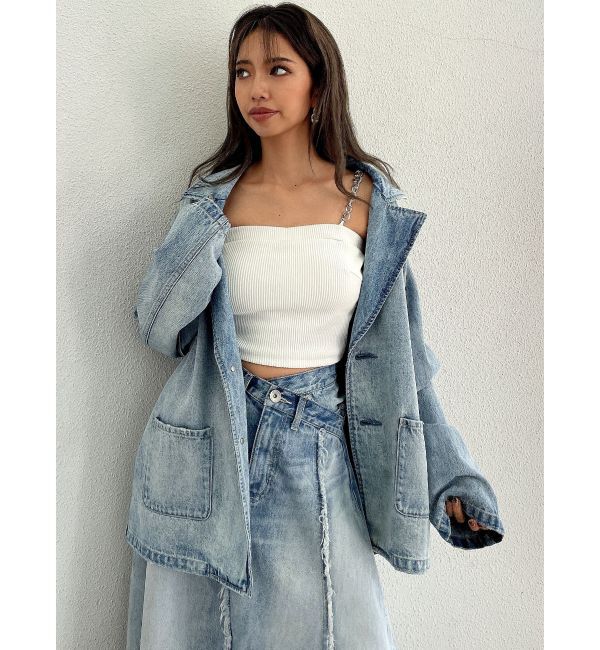 GYDA「デニムテーラードジャケット」|テーラードジャケット|