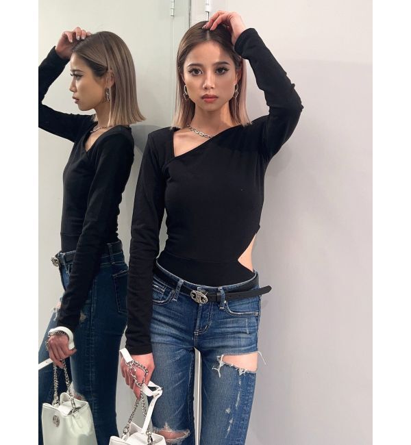 GYDA「【TINY】チェーンネックレス付きボディスーツ」|その他|