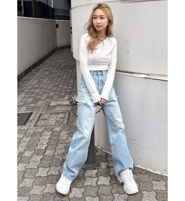 GYDA「【TINY】チェーンネックレス付きボディスーツ」|その他|