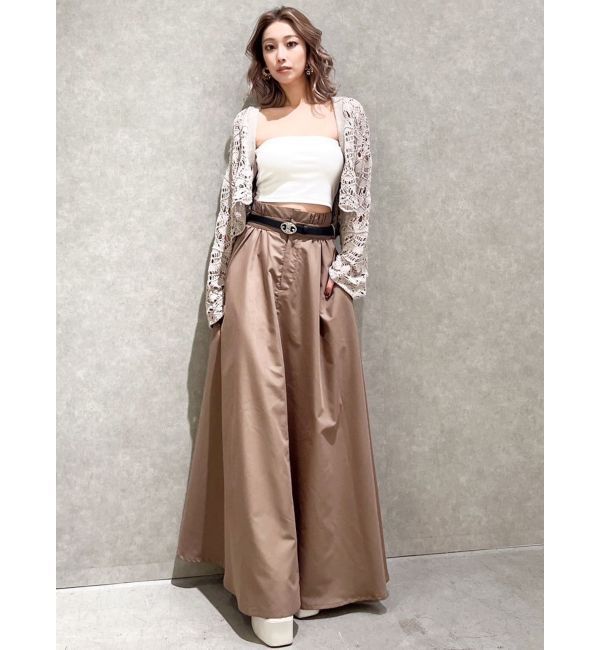 GYDA「ロングボリューム フレアスカート」|フレア|