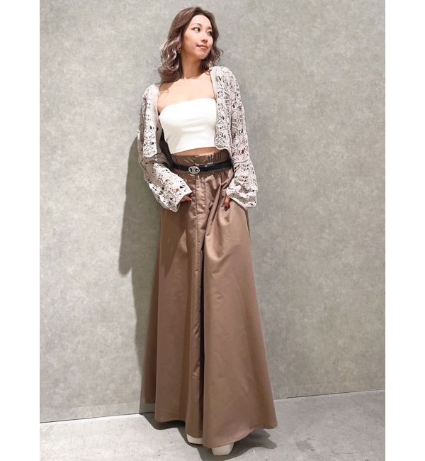 GYDA「ロングボリューム フレアスカート」|フレア|