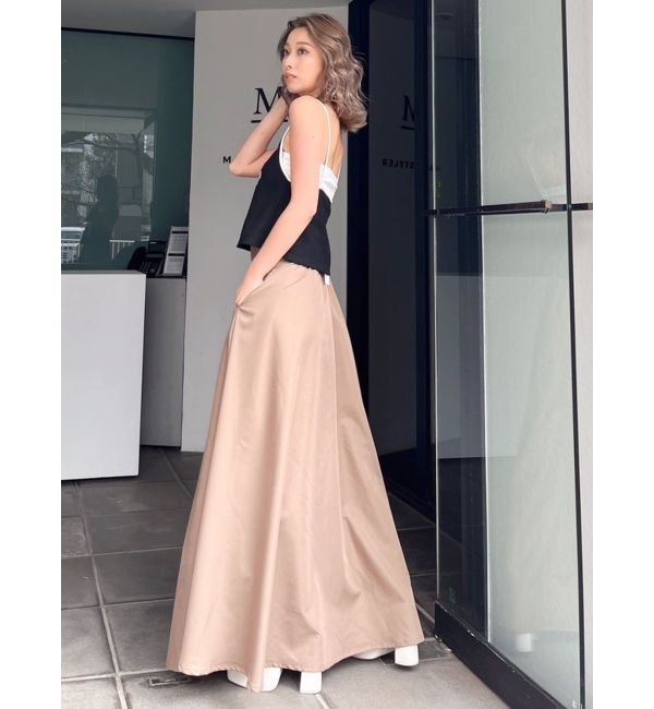 GYDA「ロングボリューム フレアスカート」|フレア|