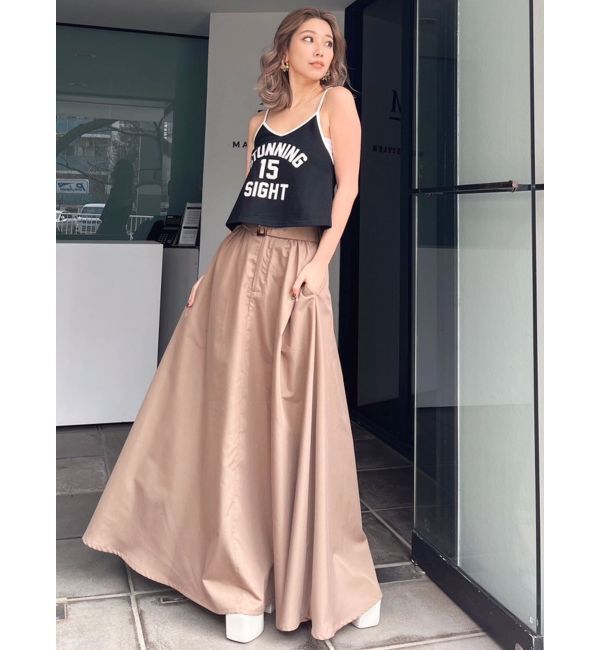 GYDA「ロングボリューム フレアスカート」|フレア|