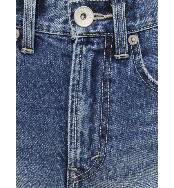 GYDA「ハイウエスト LEFT HEM ダメージデニム ショートパンツ」|デニム|