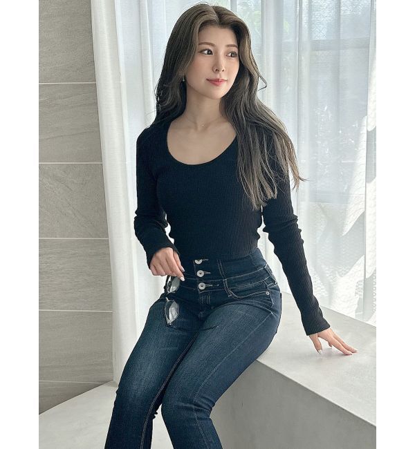 GYDA「レオパードBACKリボンテレコロンＴ」|Tシャツ・カットソー|