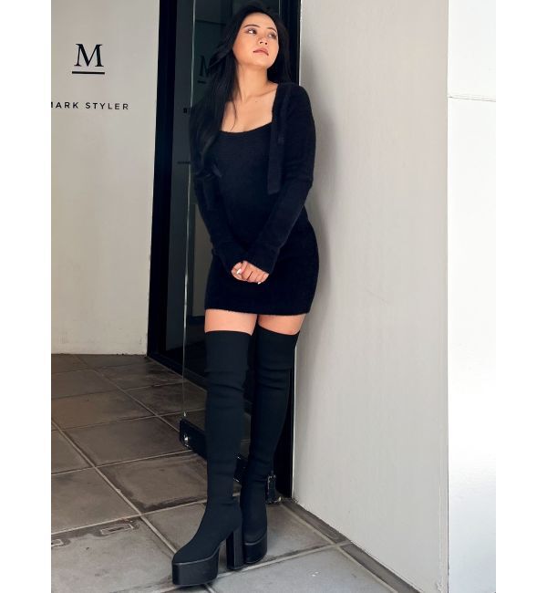 GYDA「Symmetry GYDA embroideryシャギーニットカーディガン【SETUP着用可】」|カーディガン|