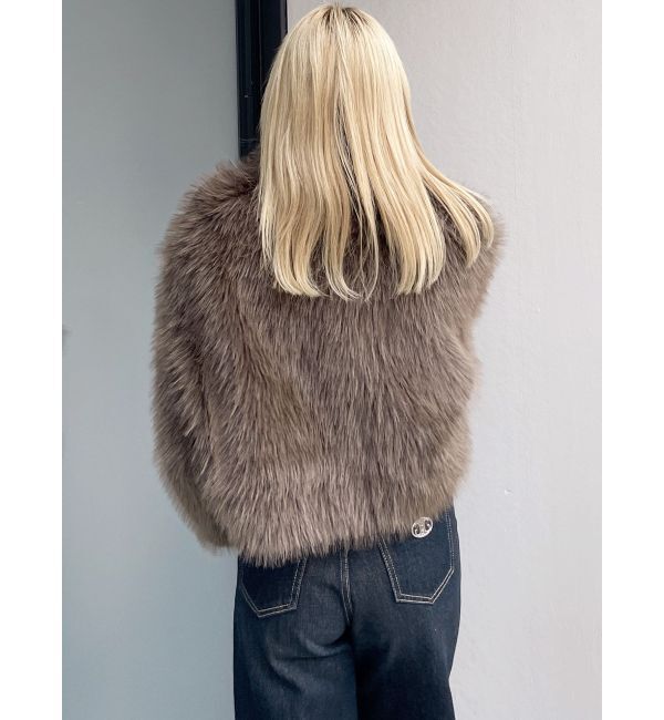 GYDA「フェイクファーW ZIPショートコート」|その他|