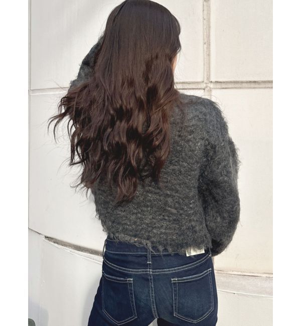 GYDA「モヘアタッチシャギーショートニットトップス【WEB限定】」|ニット・セーター|