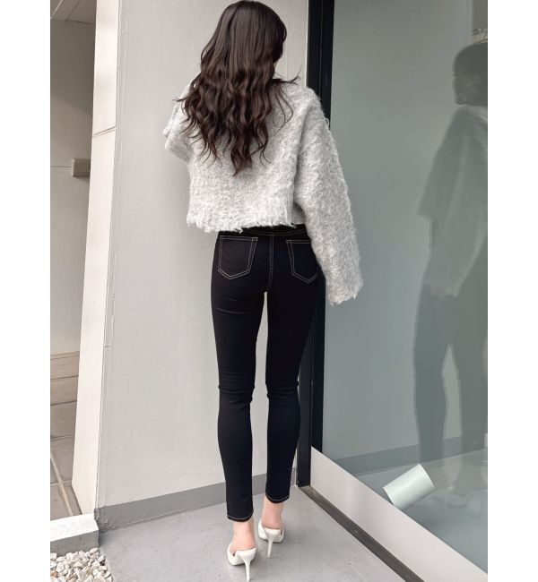 GYDA「モヘアタッチシャギーショートニットトップス【WEB限定】」|ニット・セーター|