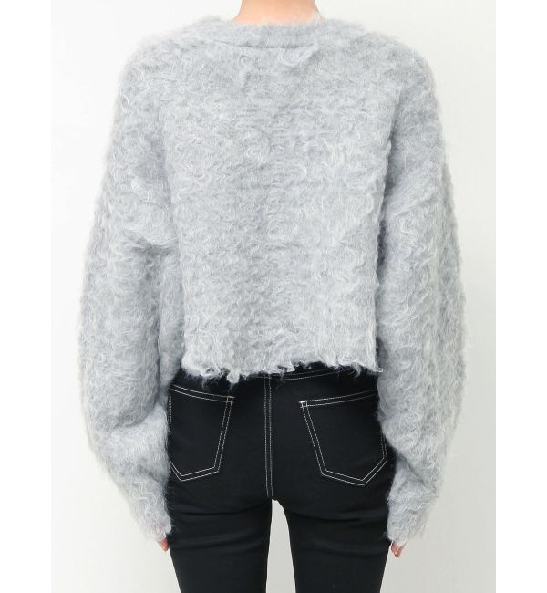 GYDA「モヘアタッチシャギーショートニットトップス【WEB限定】」|ニット・セーター|