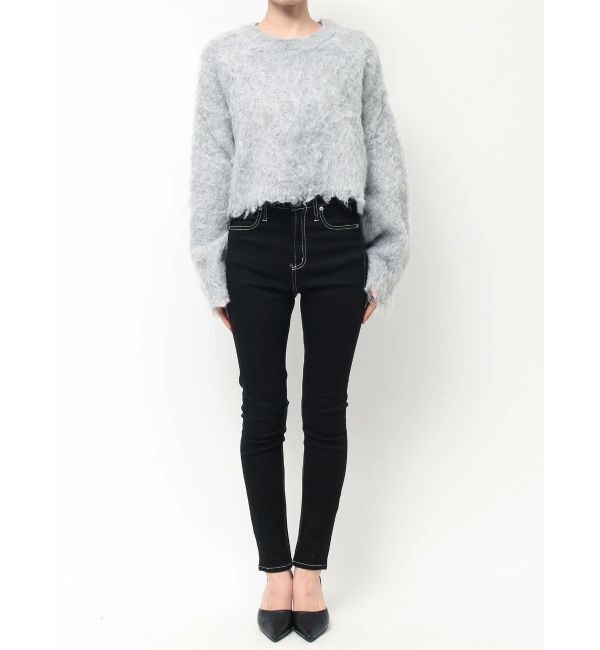 GYDA「モヘアタッチシャギーショートニットトップス【WEB限定】」|ニット・セーター|