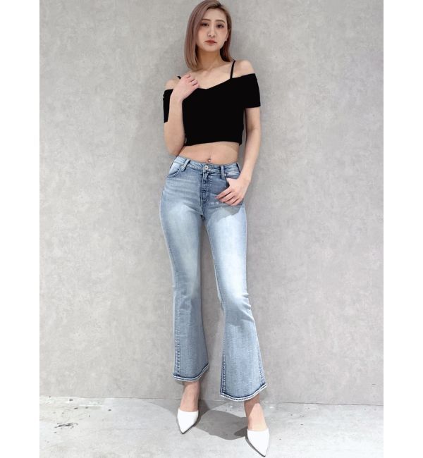 GYDA「ハーフスリーブカシュクールオフショルショートトップス」|Tシャツ・カットソー|