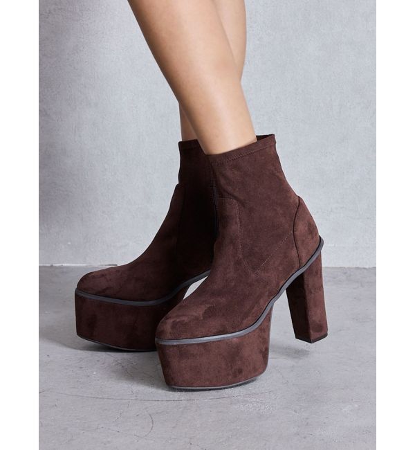 GYDA「バルキーショートブーツ」|ショートブーツ|ブラウン