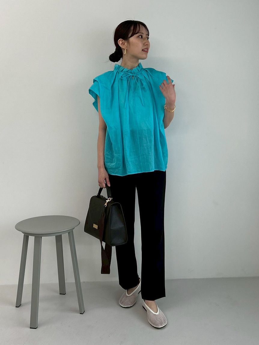 Mila Owen「【WEB限定カラー】後ろゴムセンタープレステーパードパンツ【ウォッシャブル】」|チノ|