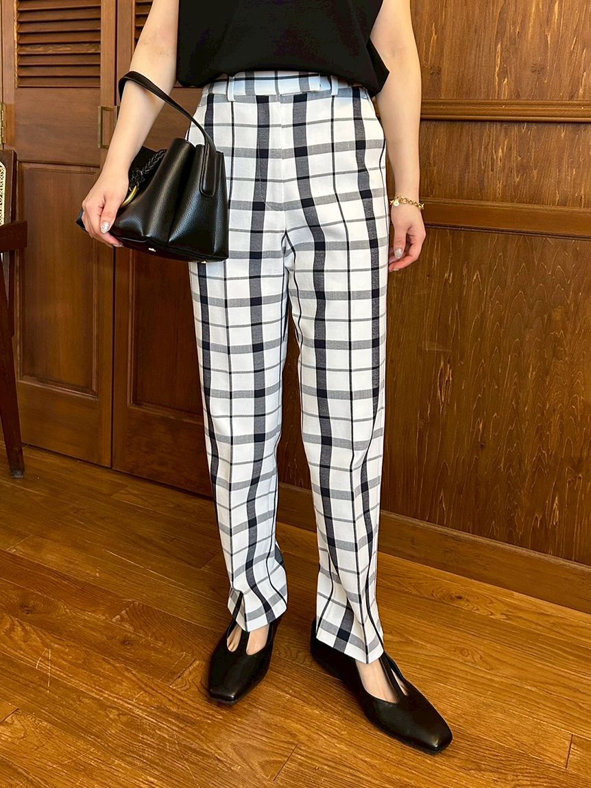 Mila Owen「【WEB限定カラー】後ろゴムセンタープレステーパードパンツ【ウォッシャブル】」|チノ|MIX