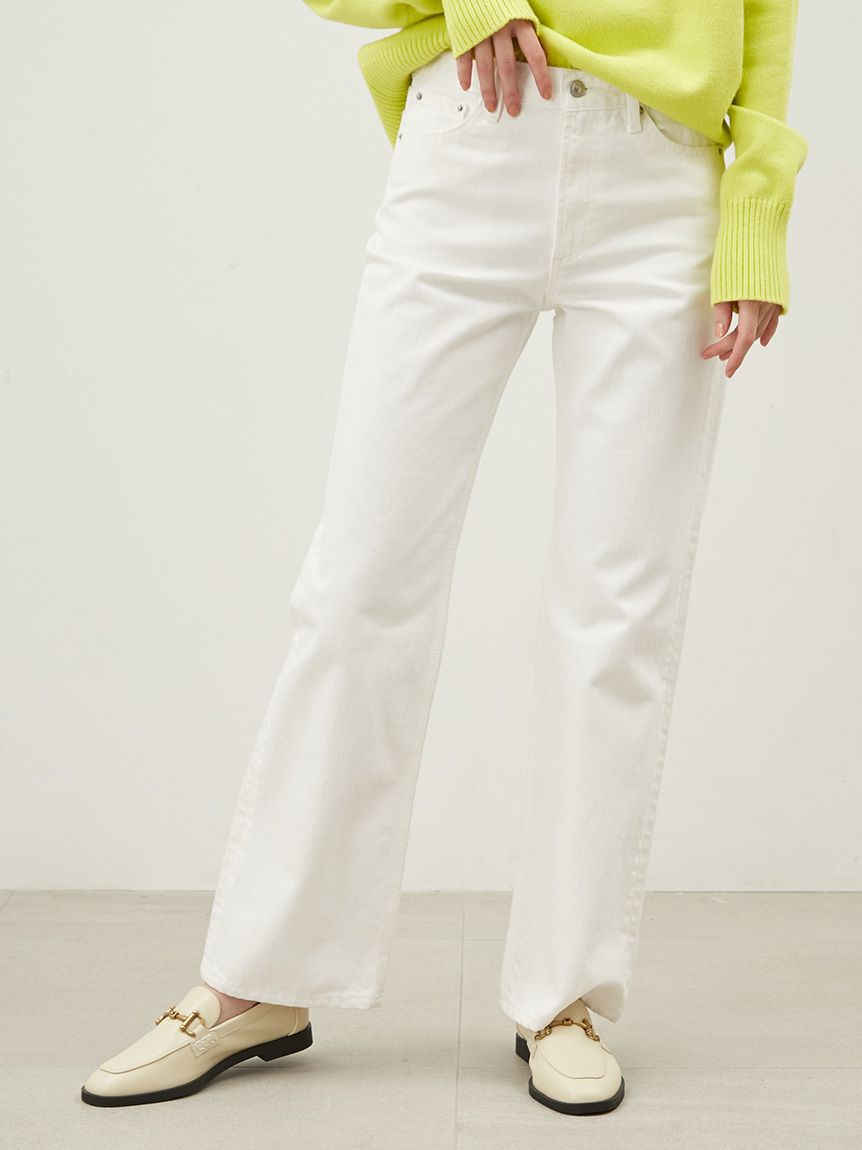 Mila Owen「ミッドライズストレートデニムパンツ【ウォッシャブル】」|デニム|