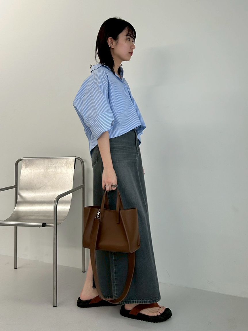 Mila Owen「後ベンツストレートマキシデニムスカート」|スカート|