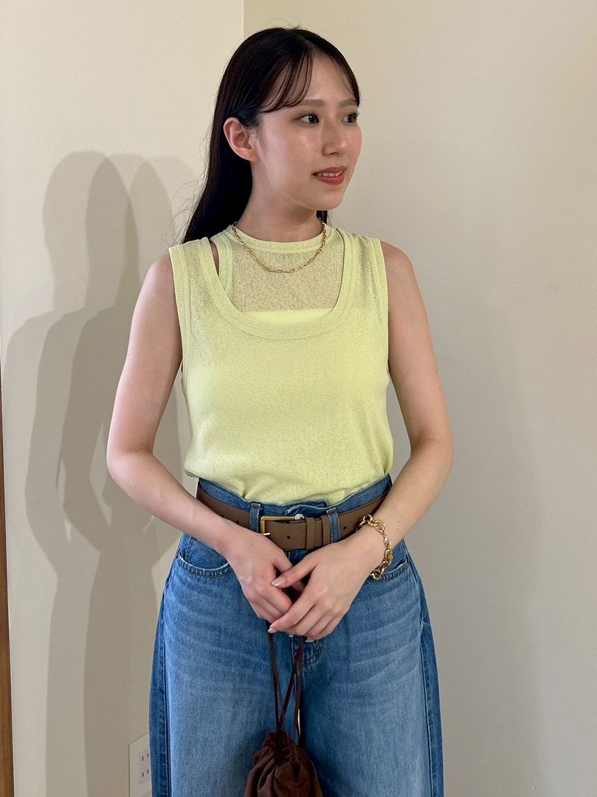 Mila Owen「イージーケアタンクレイヤードカットトップス」|タンクトップ|