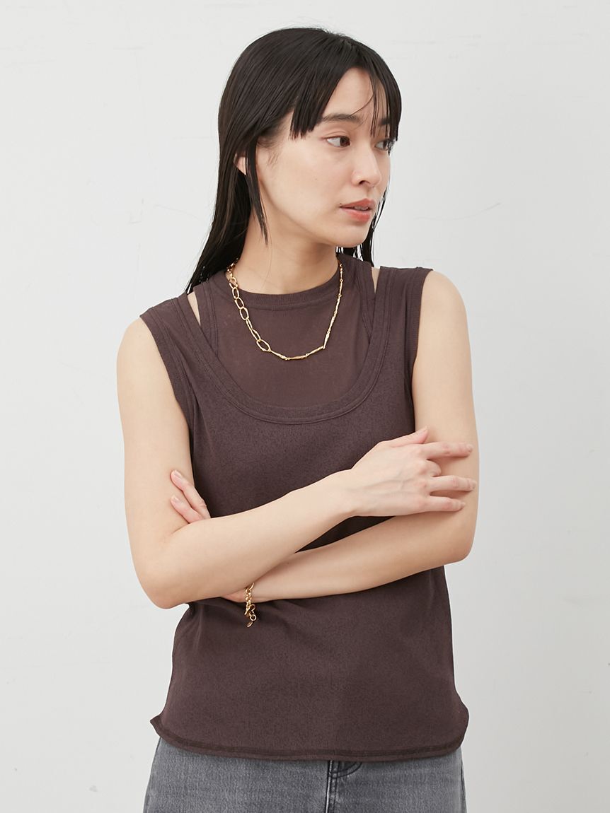 Mila Owen「イージーケアタンクレイヤードカットトップス」|タンクトップ|DBRW