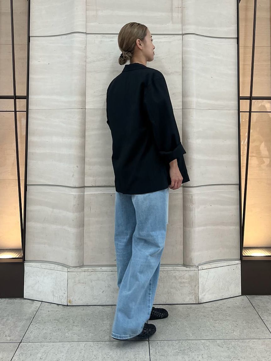 Mila Owen「ダメージ加工ルーズストレートデニムパンツ」|デニム|