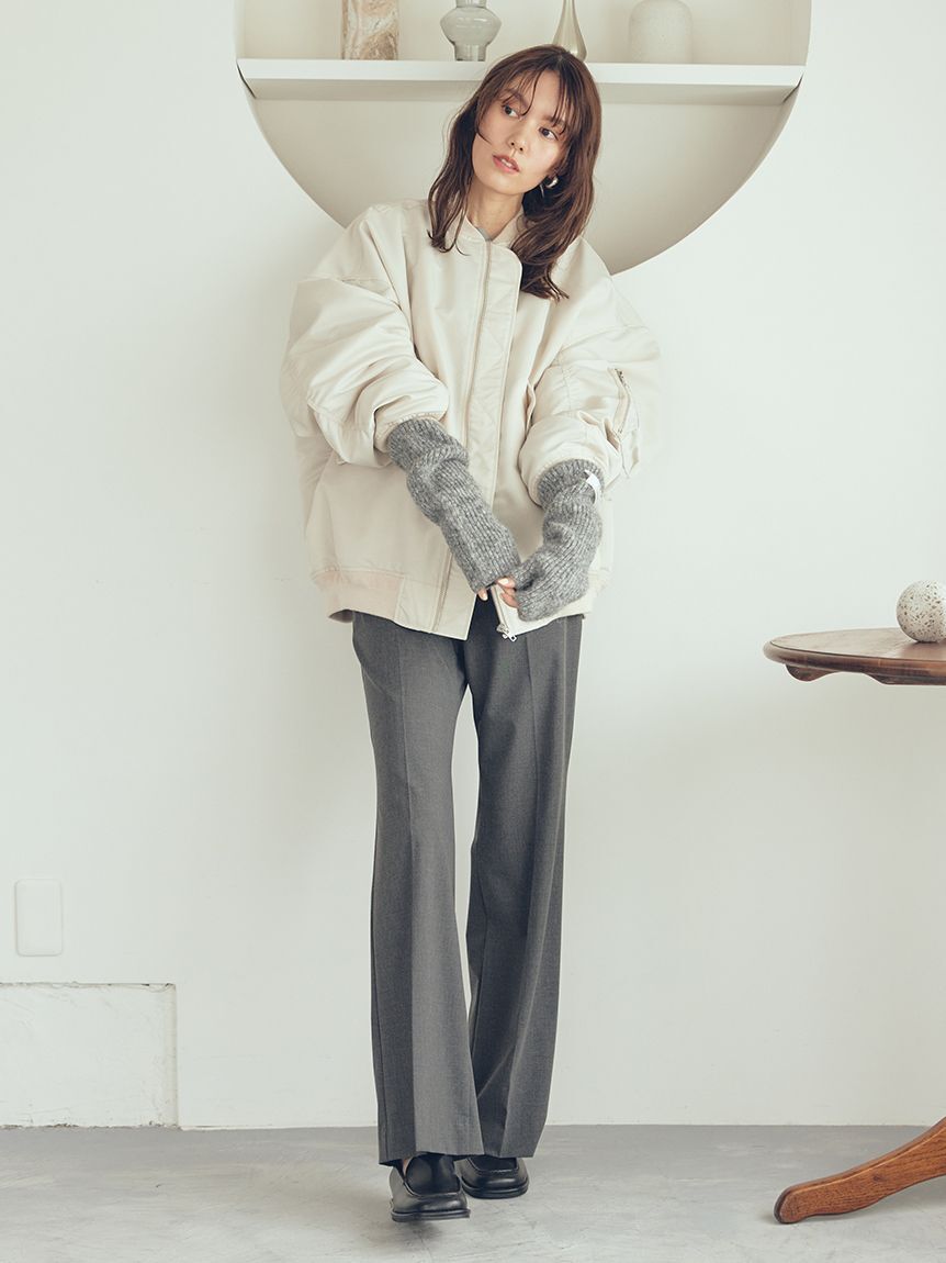 Mila Owen「リサイクルナイロンオーバーサイズMA-1」|ブルゾン・スタジャン|