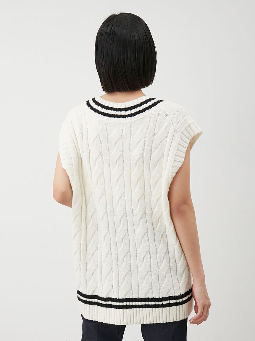 Mila Owen「チルデンニットベスト」|ダウンベスト・ベスト|