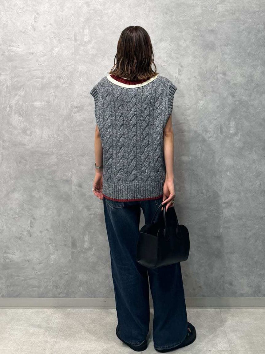 Mila Owen「チルデンニットベスト」|ダウンベスト・ベスト|