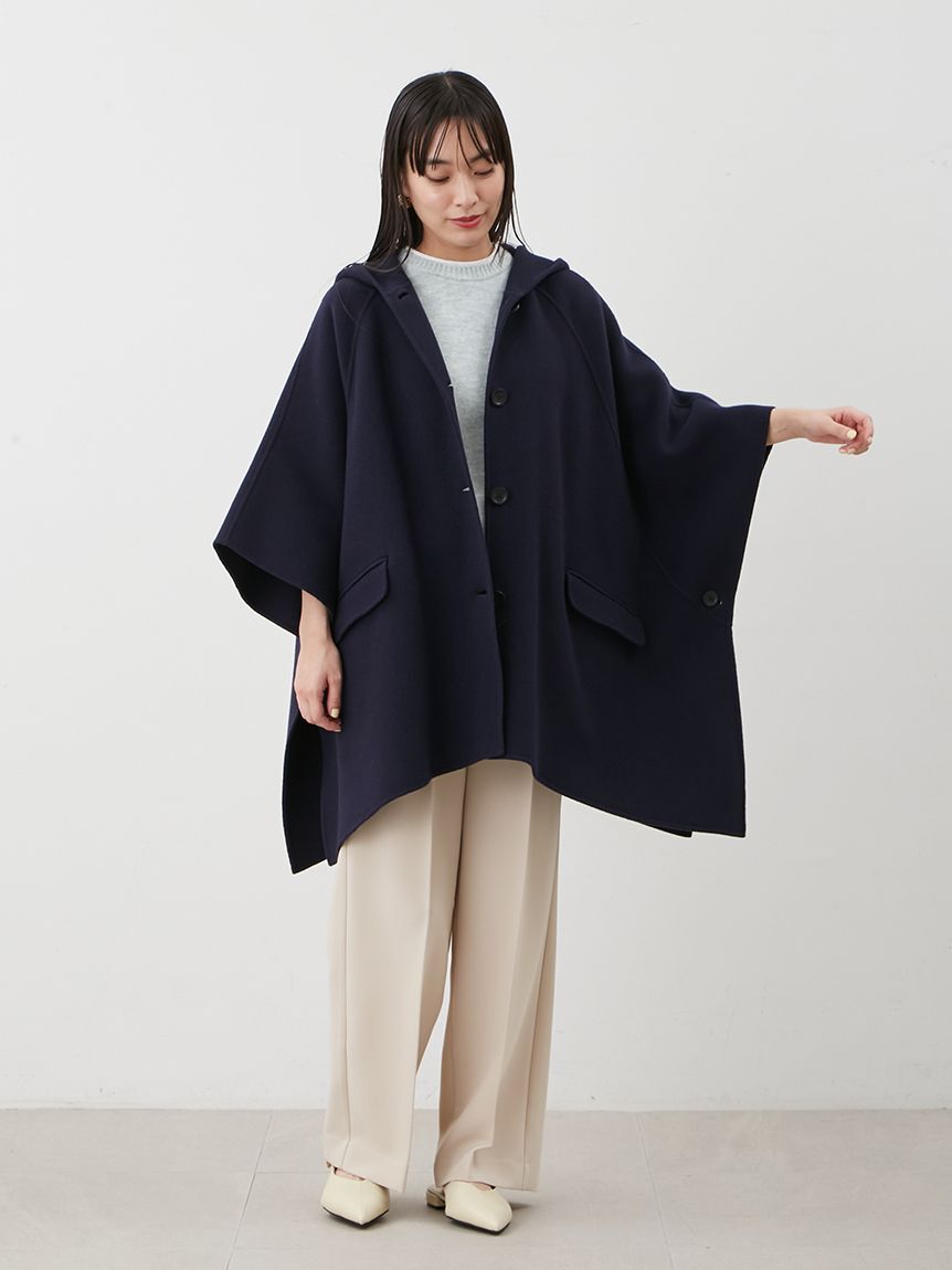 Mila Owen「フードポンチョコート」|チェスターコート|