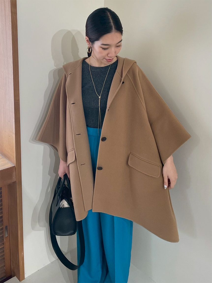 Mila Owen「フードポンチョコート」|チェスターコート|