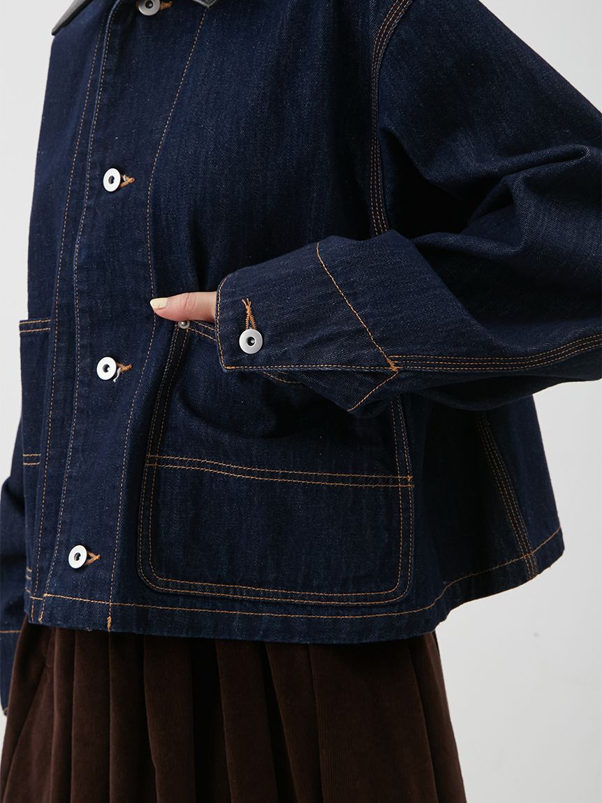 Mila Owen「ショート丈デニムカバオール」|デニムジャケット|