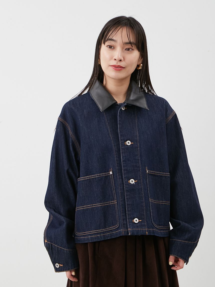 Mila Owen「ショート丈デニムカバオール」|デニムジャケット|