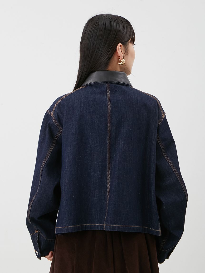 Mila Owen「ショート丈デニムカバオール」|デニムジャケット|