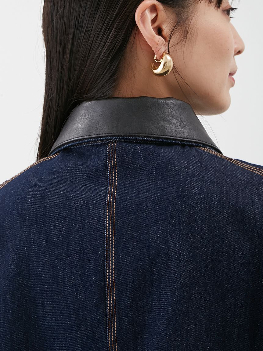 Mila Owen「ショート丈デニムカバオール」|デニムジャケット|