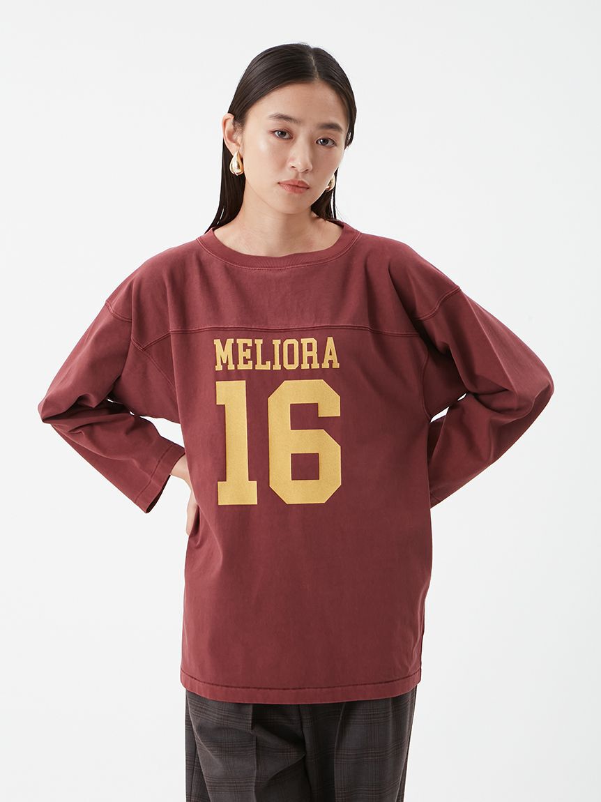 Mila Owen「ヴィンテージライクフットボールTシャツ」|Tシャツ・カットソー|