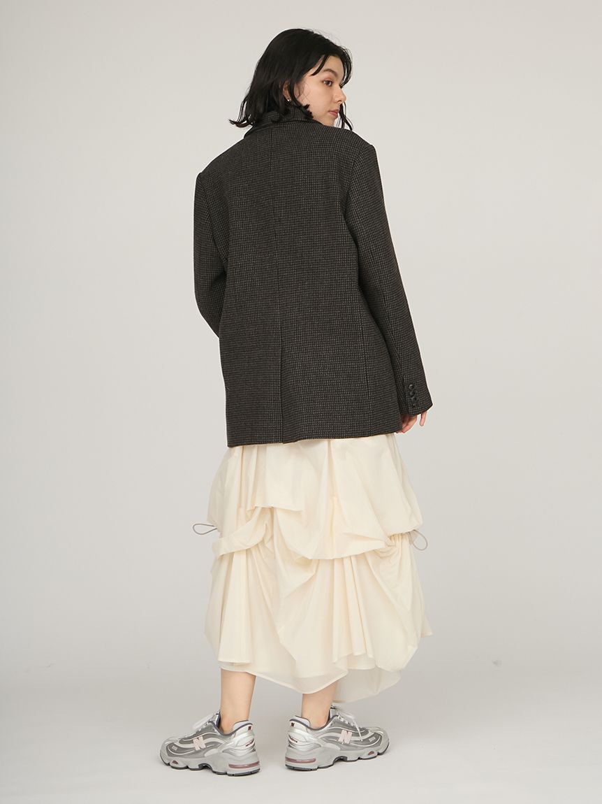 emmi atelier「ウールチェックジャケット」|テーラードジャケット|