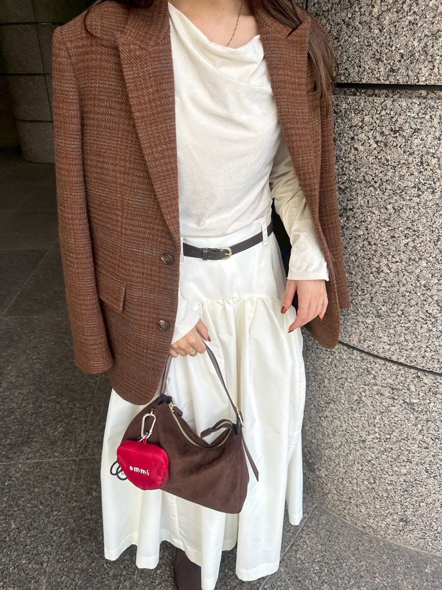 emmi atelier「ウールチェックジャケット」|テーラードジャケット|