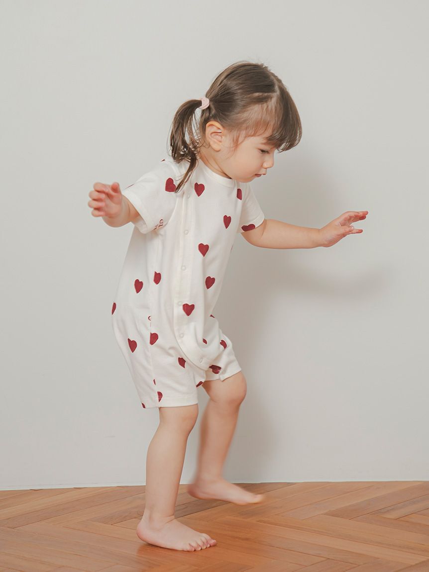 GELATO PIQUE KIDS & BABY「【BABY】ハート柄ロンパース」|ロンパース|