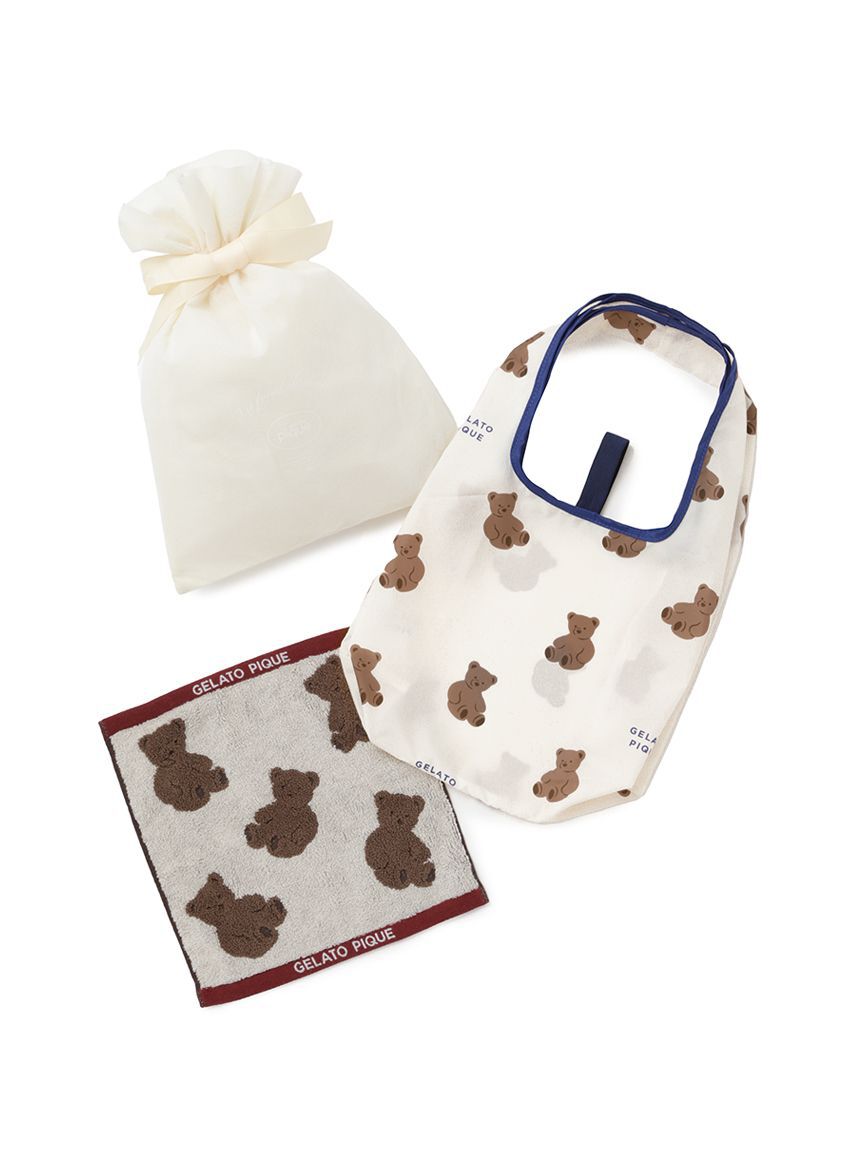 gelato pique「【ラッピング済み】ベア柄エコバッグS&ハンドタオルSET」|その他|