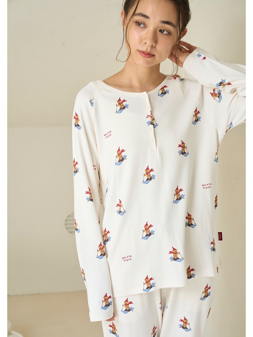 gelato pique「【HOLIDAY】スキーベア柄ロンT」|ルームウェア|
