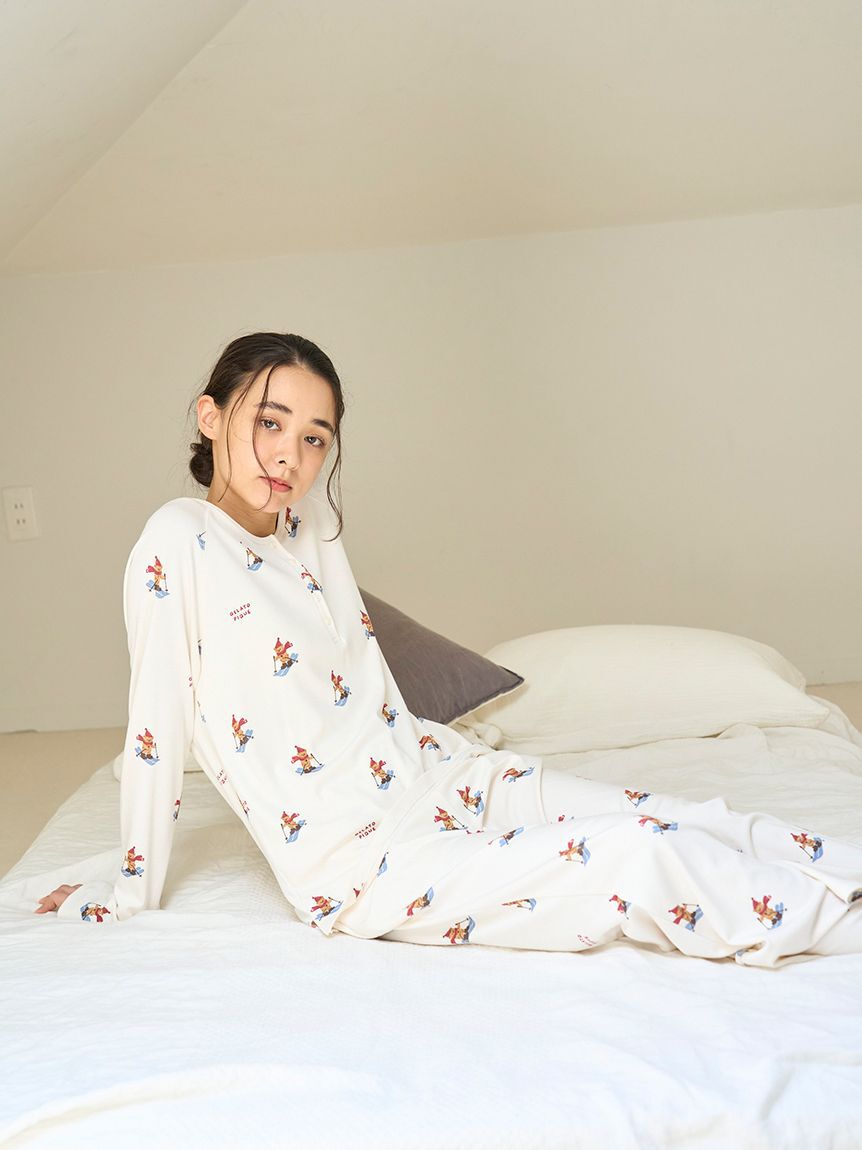 gelato pique「【HOLIDAY】スキーベア柄ロンT」|ルームウェア|