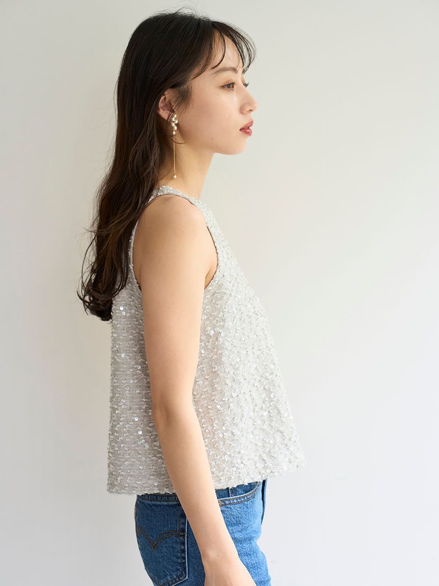 SNIDEL「ラメタンクトップス」|タンクトップ|