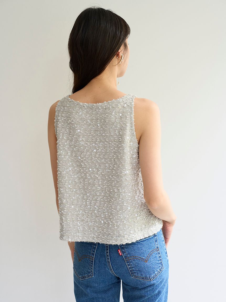 SNIDEL「ラメタンクトップス」|タンクトップ|