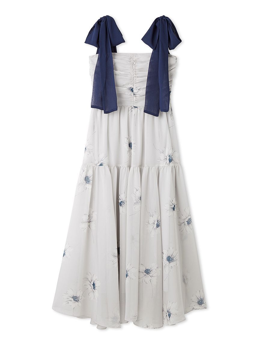 SNIDEL「【FLOWER COLLECTION】プリントショルダーリボンワンピース」|ワンピース|
