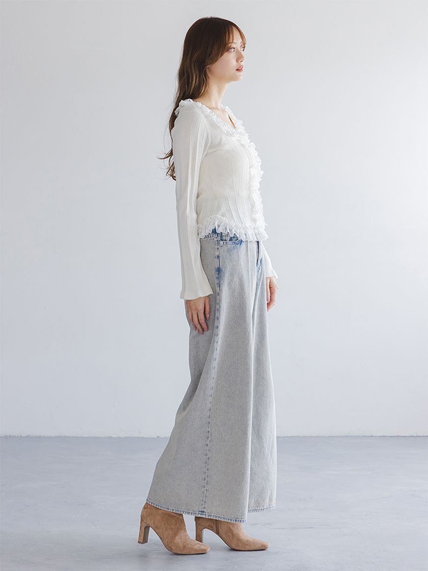 SNIDEL「レイヤードデザインパンツ」|チノ|