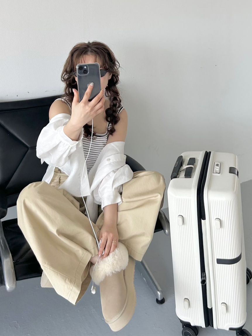 SNIDEL「レイヤードデザインパンツ」|チノ|