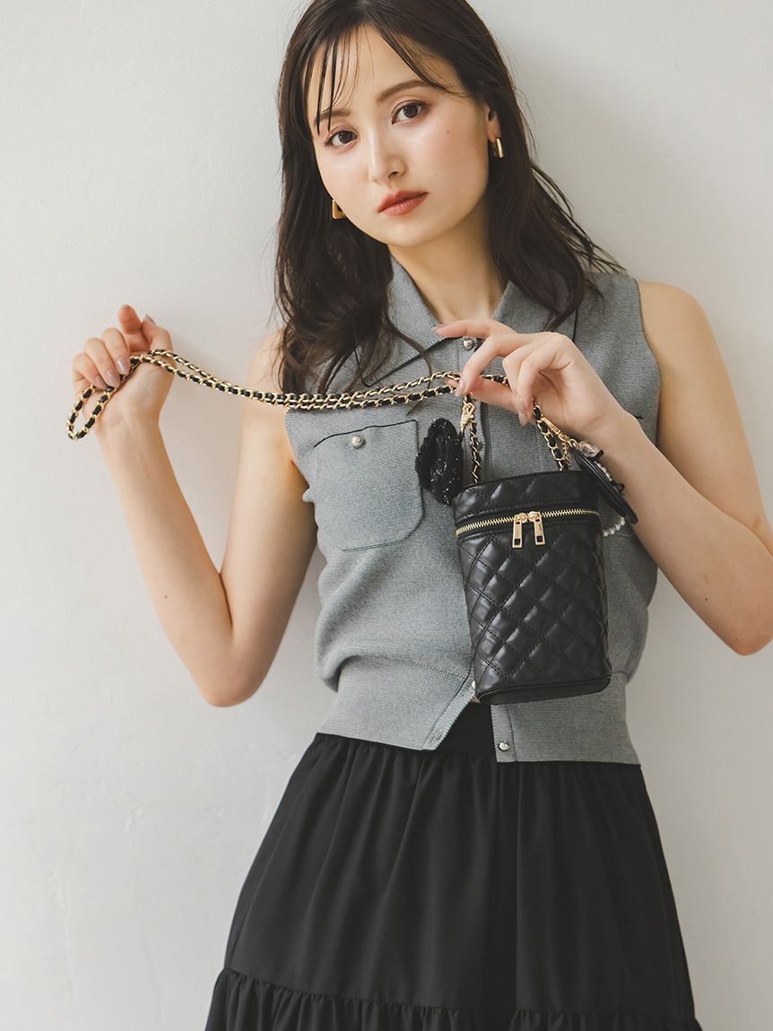 SNIDEL「ニットベスト&times;ティアードスカートセット」|ワンピース|