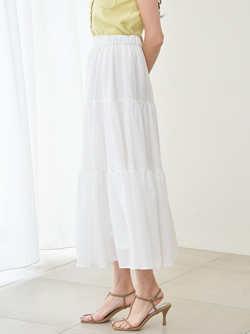 SNIDEL「ニットベスト&times;ティアードスカートセット」|ワンピース|