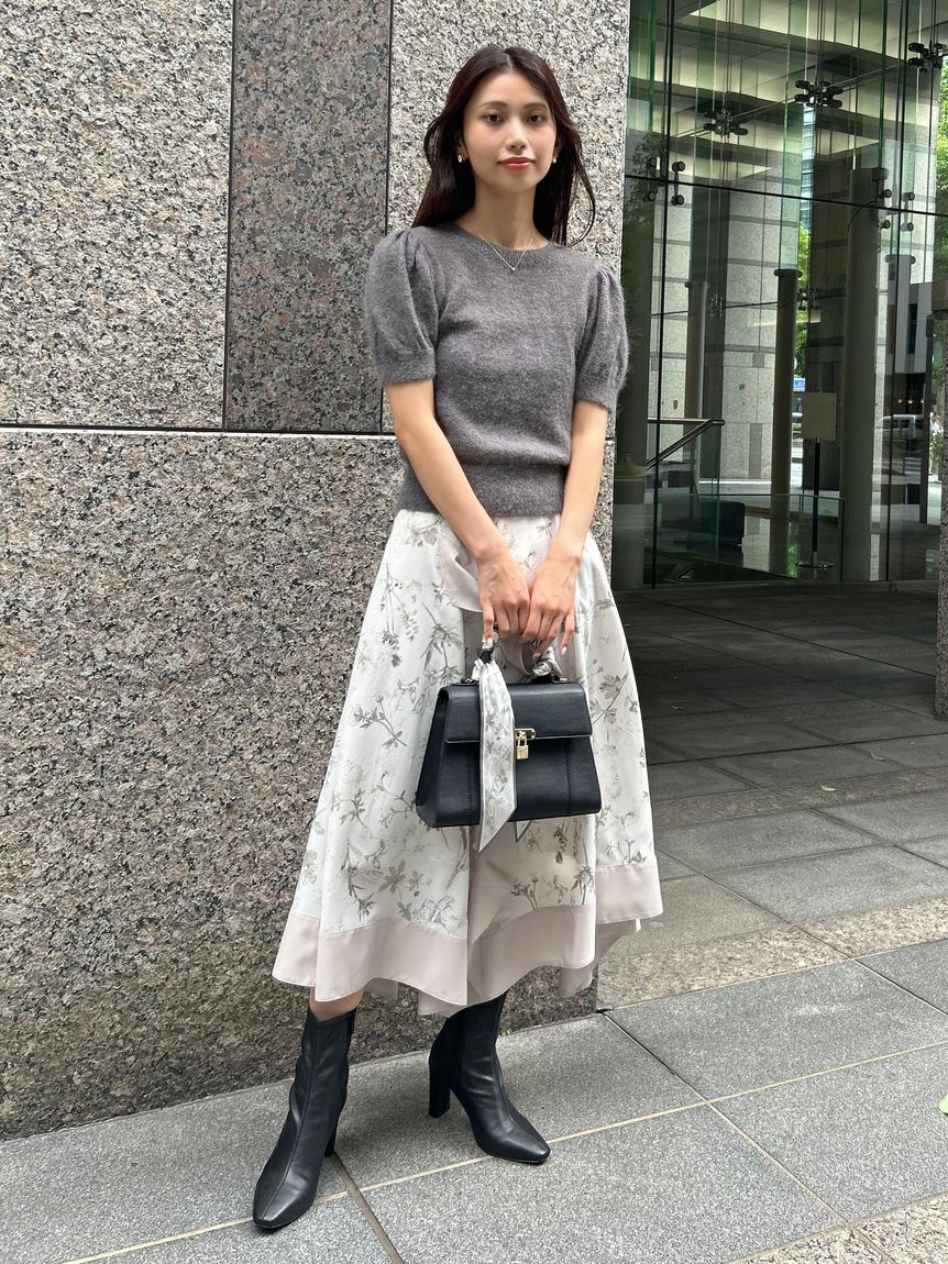 SNIDEL「バリエハンカチヘムスカート」|スカート|