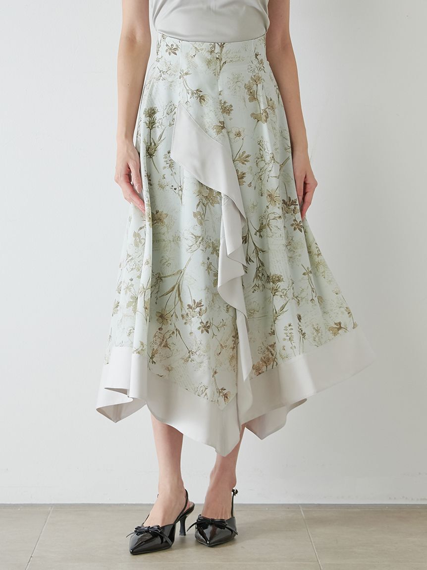 SNIDEL「バリエハンカチヘムスカート」|スカート|